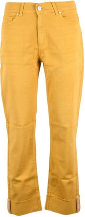 PANICALE Yellow Slim-Fit Stretch Cotton Chino Pants