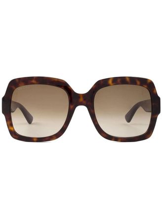 Gucci Zonnebril met schildpadschild design - Bruin