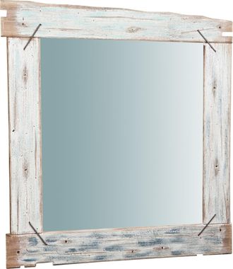 Biscottini International Biscottini - Espejo De Pared De Colgar De Madera Maciza L90xpr3,5xh90 Cm