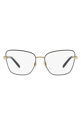 Dolce & Gabbana 57mm Butterfly Optical Glasses in Gold/black at Nordstrom