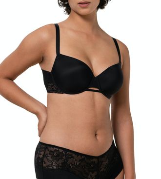 Triumph B&uuml;gel-BH TRIUMPH Vivid Spotlight WHP, Damen, Gr. 75, Cup B, schwarz, Microtouch, Obermaterial: 59% Polyamid, 27% Polyester, 14% Elasthan, gemustert, u