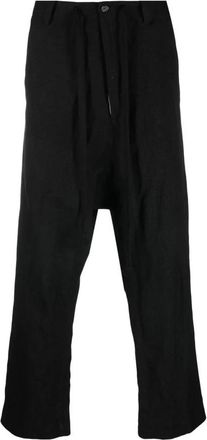 Uma Wang Avant-Garde Relaxed Tapered Broek - Heren - Wijde Broeken - Zwart - XS - Wol - Broeken