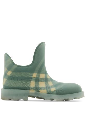 Burberry Marsh checkered ankle boots - Green