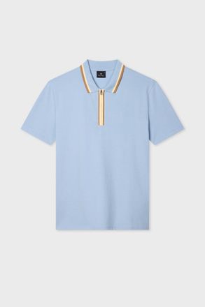 Paul Smith PS REGULAR FIT ZIP POLO Size: XXL, colour: SKY