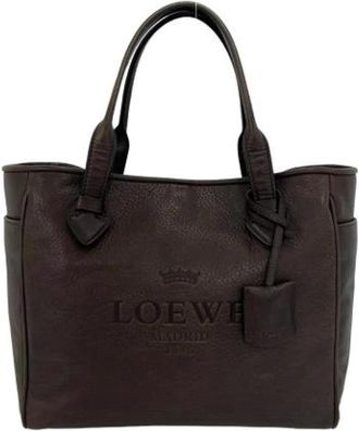 Loewe Pre-owned Handbag - Dames - Vintage Handtas - Bruin - ONE Size - Leer - Vintage