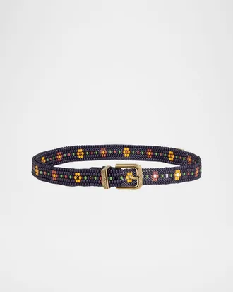 Etro Floral Beaded Belt
