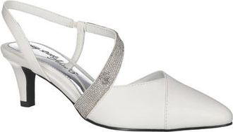 Easy Street Emerald Pump in White With Stones at Nordstrom, Size 7.5