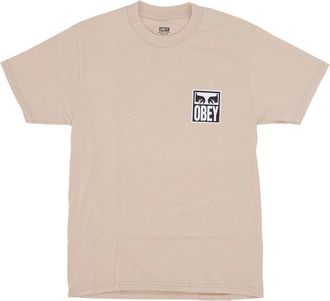 Obey Iconische Sand Heren Crew Neck T-Shirt - Heren - T-shirts - Beige - XL - Katoen - Tops