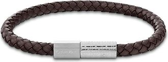 Calvin Klein Mens Modern Braided Bracelet - Brown - OS