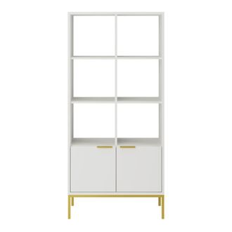 Petits Meubles Biblioteca 2 puertas estratificado Blanco