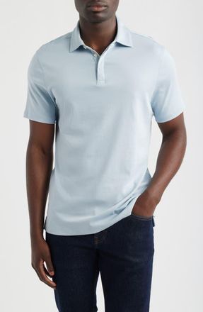 Robert Barakett Georgia Solid Pima Cotton Polo in Fresh Blue at Nordstrom, Size Xx-Large