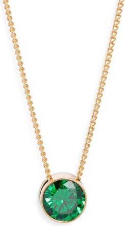 Set & Stones Birthstone Pendant Necklace in Gold /May at Nordstrom
