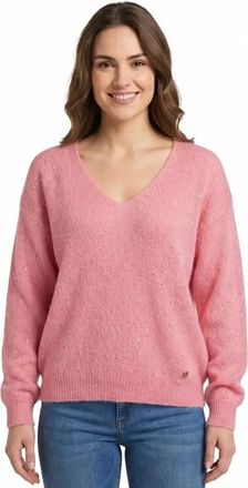 Am&eacute;lie & Am&eacute;lie Aster Trui - Dames - V-hals truien - Roze - ONE Size - Truien & Vesten