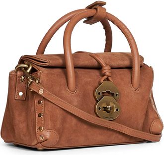 Zanellato Womens Handbag Dotta Baby Brown Ovine Leather Handbags Hand Bags