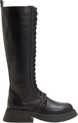 8 by YOOX LEATHER HEELED LACE UPS