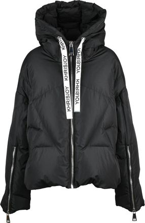 Khrisjoy Black Polyester Zip Padded Iconic Down Jacket
