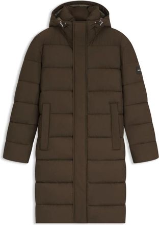 HUGO BOSS Steppmantel - Heren - Parka Jassen - Groen - L - Polyester - Jassen