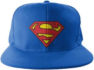 Superman Officially Licensed Shield Embroidered Snapback Cap (Blue)