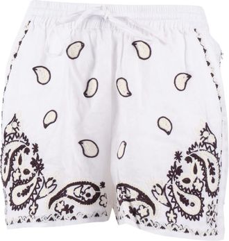 P.A.R.O.S.H. Beachwear, male, White, Size: XS Embroidered Shorts
