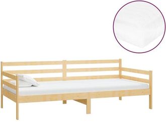 vidaXL Sof&aacute; Cama Con Colch&oacute;n Madera De Pino Maciza 90x200 Cm Vidaxl
