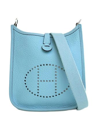 Herm&egrave;s 2015 Clemence Evelyne TPM 16 crossbody bag - women - Calf Leather - One Size - Blue
