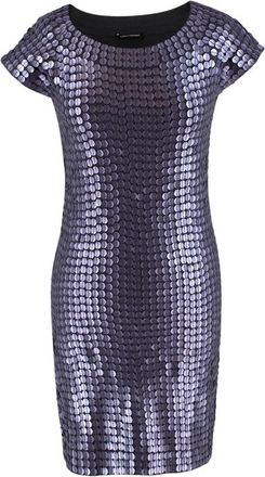 Luisa Cerano Blue-Grey Sequin Dress Size XS