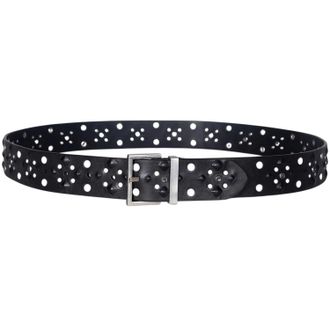 AllSaints AllSaints Leren riem met studs (Zwart)