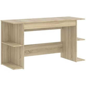 vidaXL Desk Sonoma Oak 140x50x75 cm Engineered Wood Vidaxl
