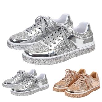 Generic Glitter Trainers Womens Elegant Festive Sequin Running Shoes Wedding Walking Shoes Party Shoes Sports Shoes Fashion Running Shoes Fitness Running Slip