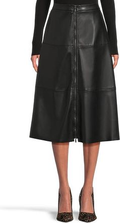 Elliott Lauren Vegan Leather Long Skirt Womens Skirt Black : 16, Polyurethane