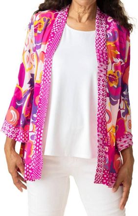 Habitat Womens Beach Mix Kimono Cover Up In Fuchsia