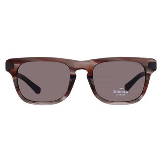 Shinola Brown Rectangular Mens Sunglasses SH1502S 264 52