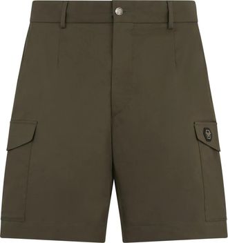Philipp Plein Korte Broeken, Heren, Groen, 2Xl, Katoen, Cargo Shorts