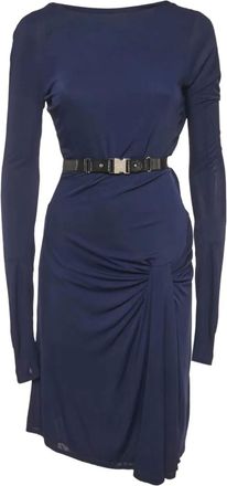 Gucci Abito midi con cintura - Blu