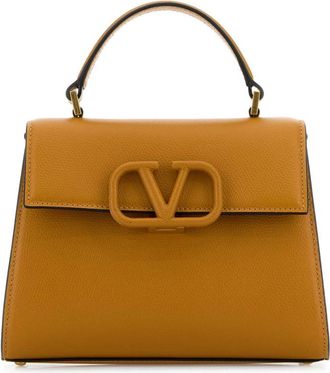 Valentino Garavani Brown Logo Small Satchel