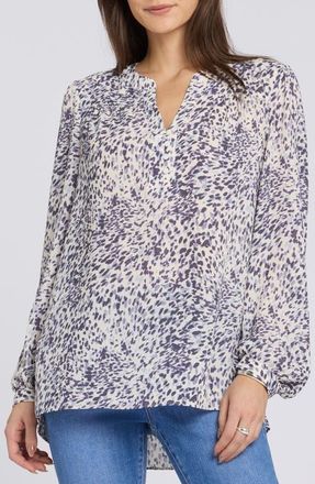 NYDJ Trinity Tunic Top in Desiree Dots at Nordstrom, Size Xx-Small