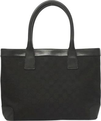 Gucci Vintage, unisex, Zwart, ONE Size, Leer, Tweedehands Canvas handtassen