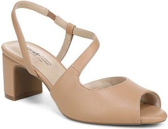Life Stride Theo Slingback Peep Toe Sandal in Camel Tan at Nordstrom, Size 8.5