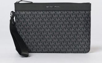 Michael Kors Pouch Brooklyn Michael Kors in cotone spalmato con monogram all over