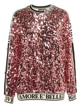 Dolce & Gabbana sequin-embellished top - Pink