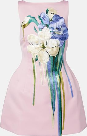 LEO LIN Ali floral-appliqu&eacute; minidress