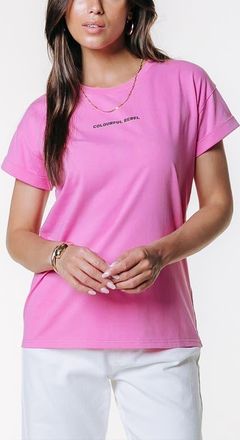 Colourful rebel Uni Logo Boxy Tee in Pink at Nordstrom, Size Large Eu