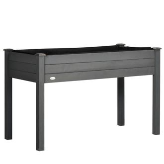 OUTSUNNY Mesa de cultivo 122.5x56.5x76 cm gris oscuro