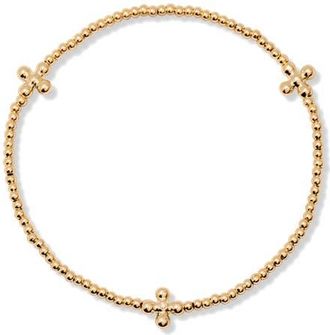 Brook & York Rylee Beaded Cross Bracelet in Gold at Nordstrom