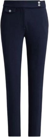 Ralph Lauren Broeken - Dames - Slim Fit Broeken - Blauw - S - Katoen - Broeken