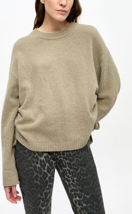 Ganni Green Brown Future Wool Mix Oversized Jumper - Size XXS/XS Recycled