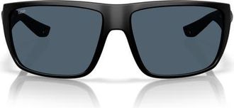 Costa Fly Line 64mm Sunglasses in Matte Black/gray at Nordstrom