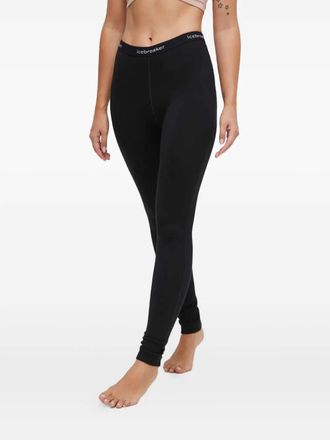 Icebreaker Leggings con logo - Nero