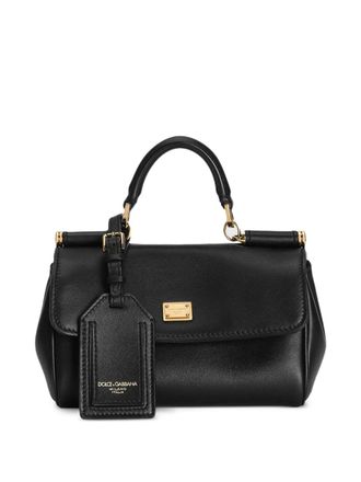 Dolce & Gabbana mini My Sicily shoulder bag - women - CALFSKIN/PVC/Cotton/CALFSKIN - OS - Black