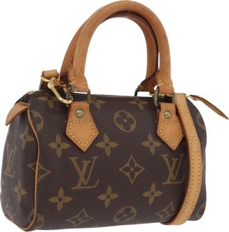 Louis Vuitton Speedy Mini Hl Monogram Canvas Brown Canvas Handbag (Pre-Owned)